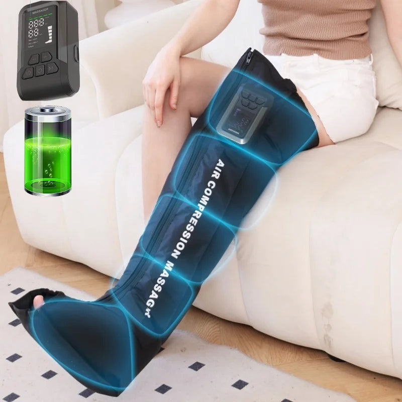 Leg Compression Massager Full-Leg 5-Zone Air Compression