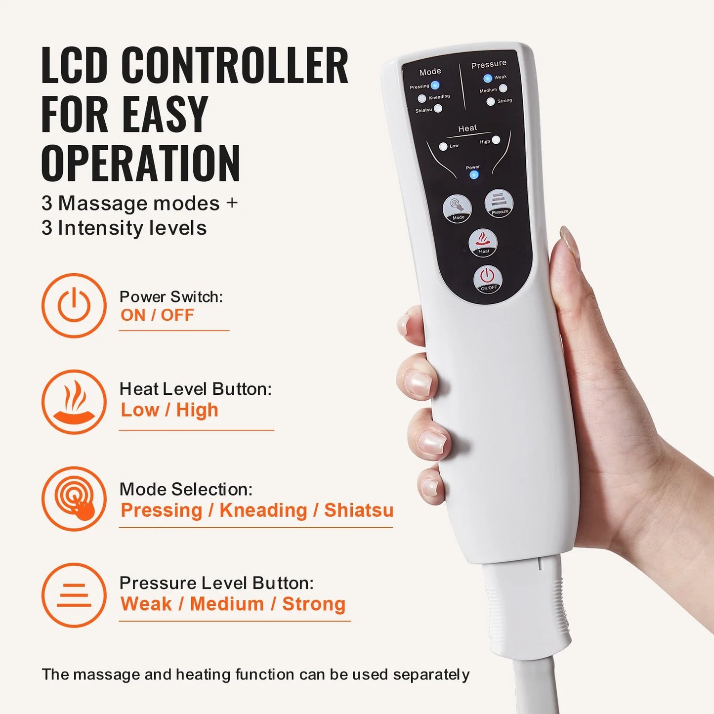 Leg Compression Massager Full-Leg Air Compression Knee Heating