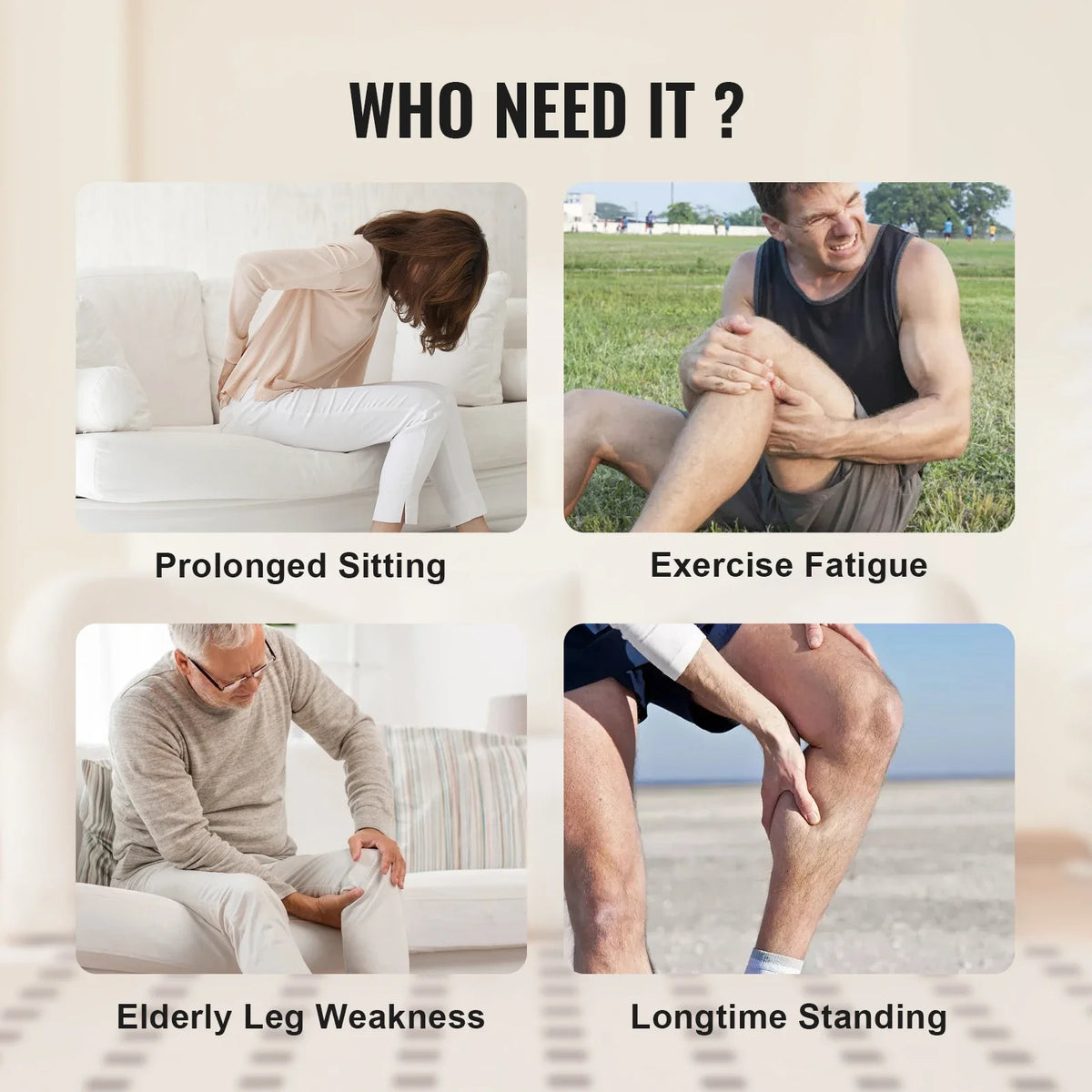 Leg Compression Massager Full-Leg Air Compression Knee Heating