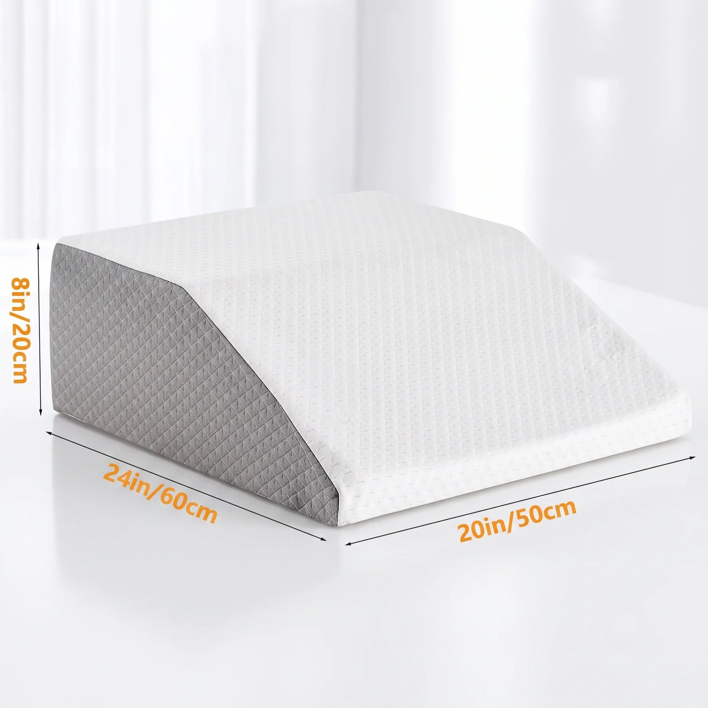 Leg Elevation Pillow Memory Foam Wedge Removable Cover