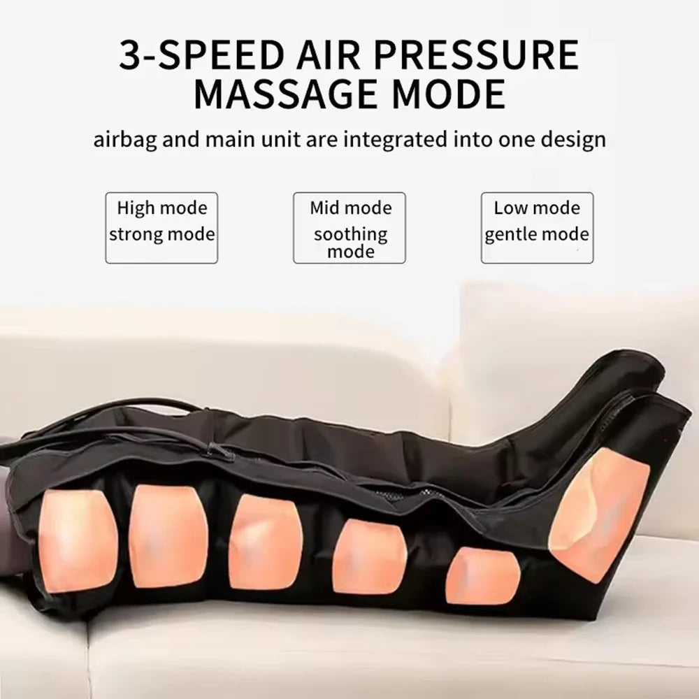 Leg Massager Boots 6-Airbag Full-Leg Compression
