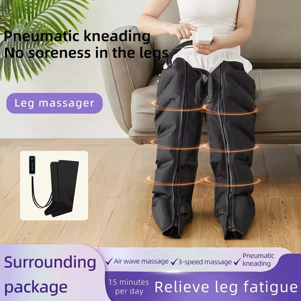 Leg Massager Boots 6-Airbag Full-Leg Compression