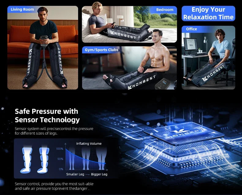 Leg Massager Boots Cordless 4-Zone Air Compression