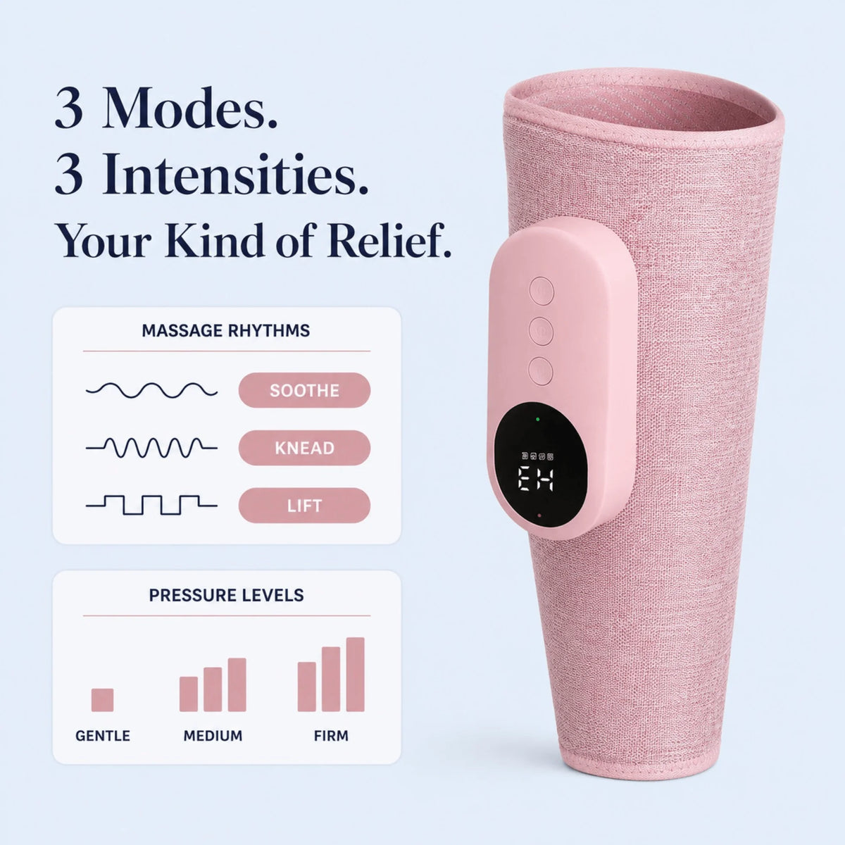 Leg Massager Cordless Air Compression Heated & Rechargeable
