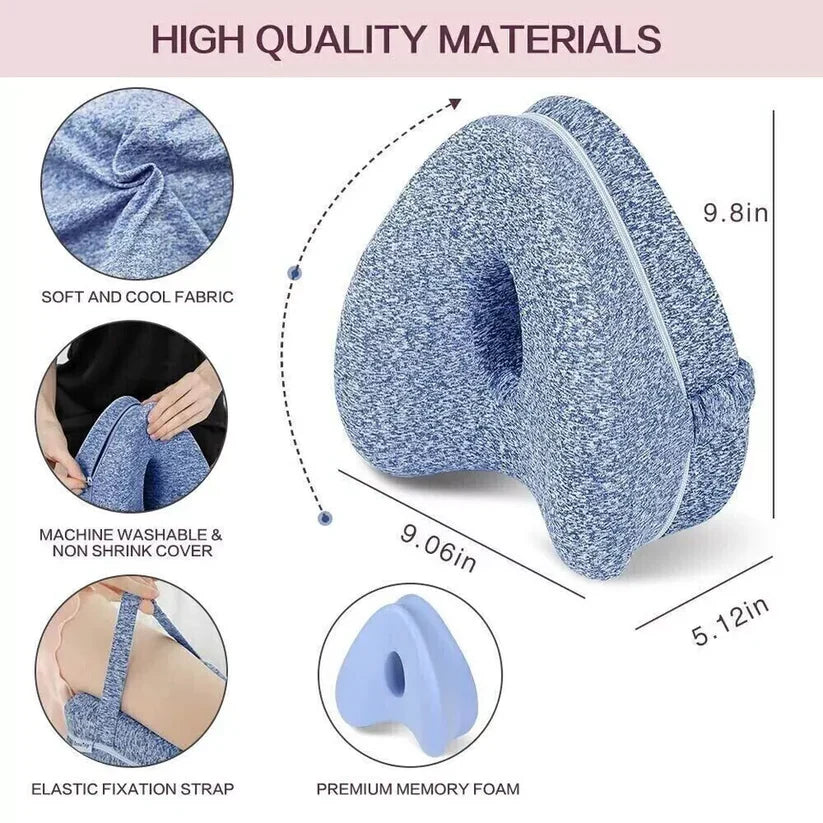 Leg Pillow Ergonomic Memory Foam Removable Cover