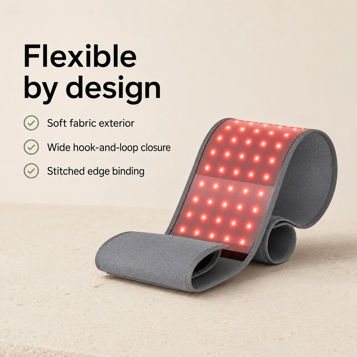 Light Therapy Belt Dual Red & Near-Infrared Flexible Wrap