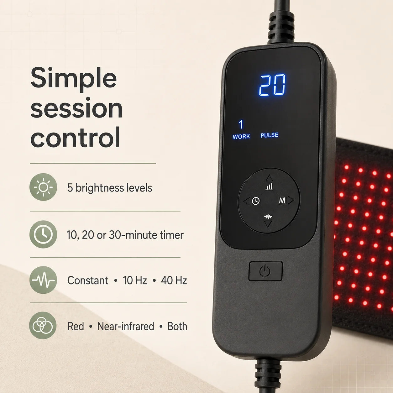 Light Therapy Belt Red & Near-Infrared 360 LEDs