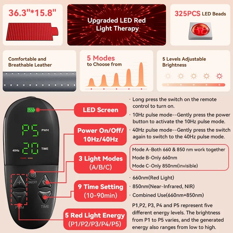 Light Therapy Mat Dual Wavelength Red & Infrared