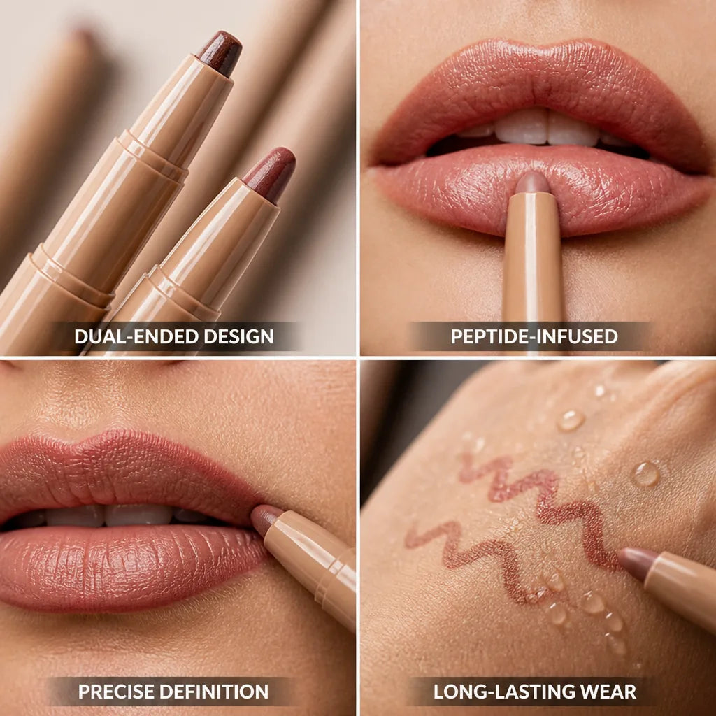 Lip Liner Pen Dual-Ended Peptide-Infused