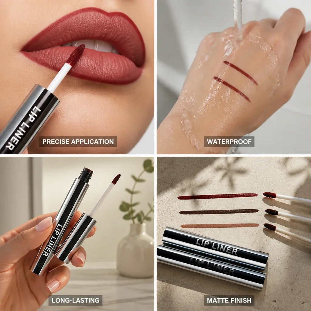 Lip Liner Waterproof Matte Precision Tip Long-Lasting