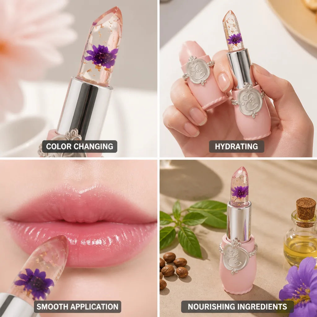 Lipstick Color-Changing Jelly Hydrating Vitamin E & Jojoba