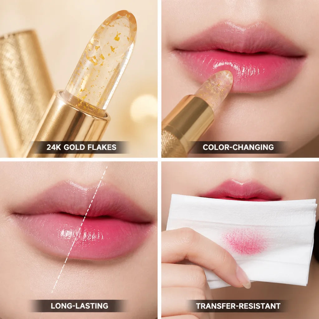 Lipstick Color-Changing & Moisturizing 24K Gold Flakes