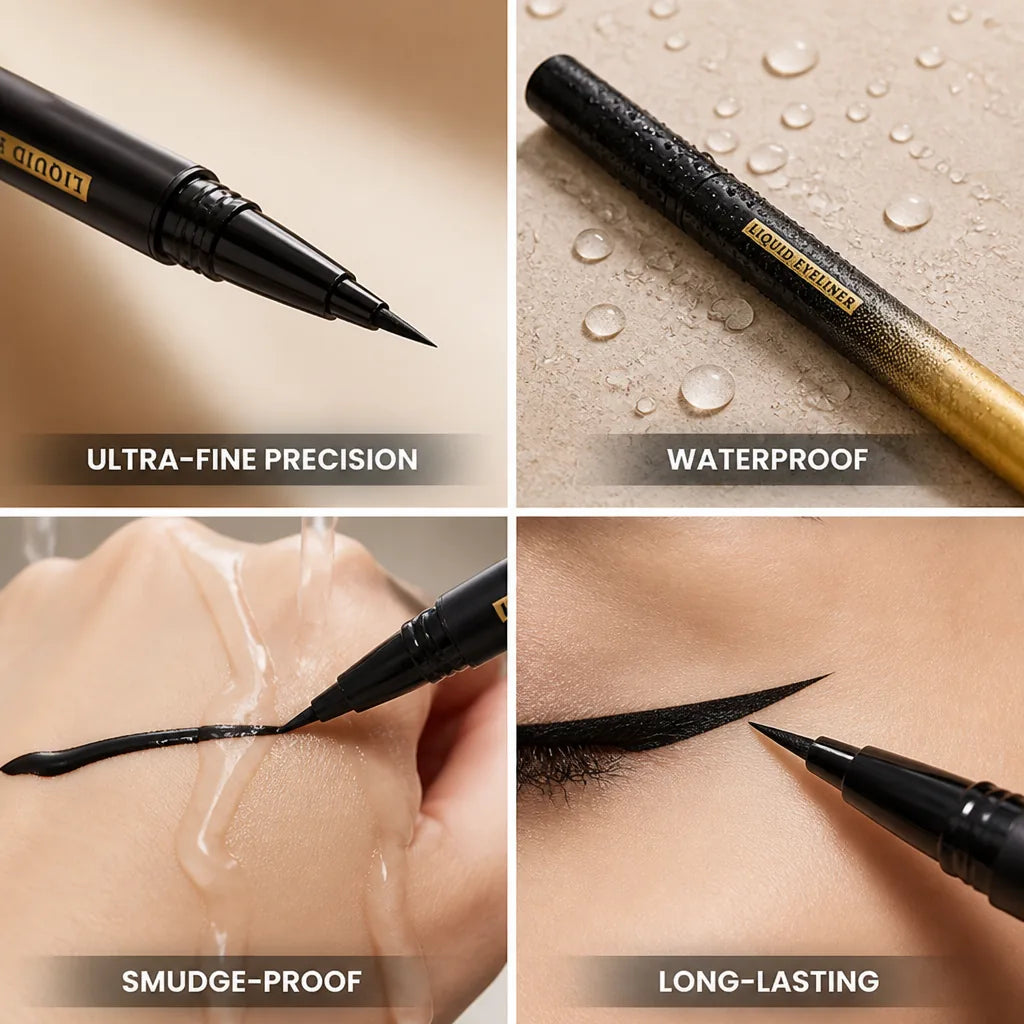 Liquid Eyeliner Pen Ultra-Fine Tip Waterproof & Smudge-Proof