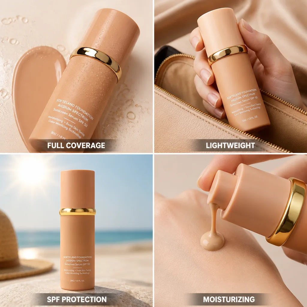 Liquid Foundation Matte Full Coverage & Lightweight SPF Protection
