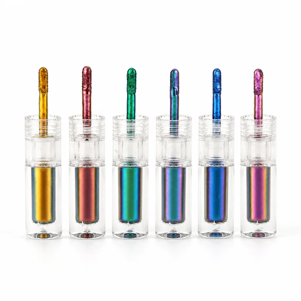 Liquid Glitter Eyeshadow & Lipstick High-Pigment Multi-Chrome Long-Wearing