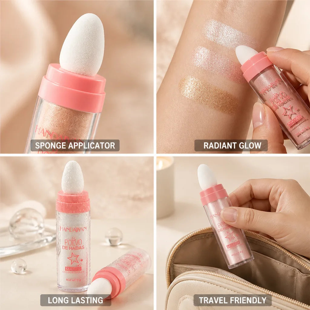 Liquid Highlighter Concentrated Long-Lasting Sponge Foam Applicator