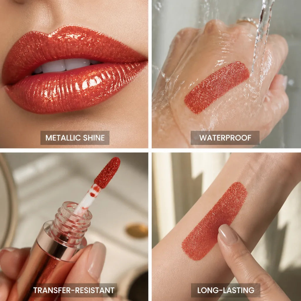 Liquid Lipstick Metallic Shine Waterproof & Transfer-Resistant