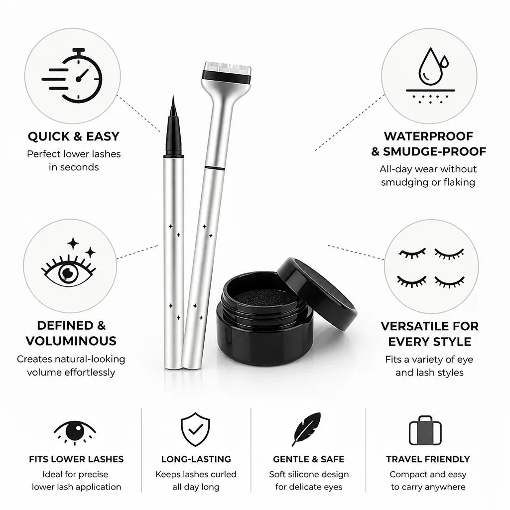 Lower Lash Curler One-Press Waterproof & Smudge-Free