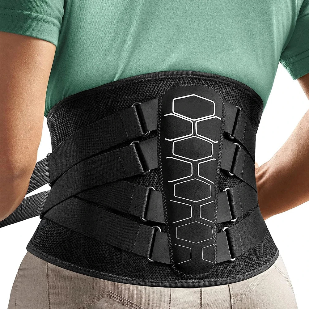 Lumbar Back Brace Adjustable Compression Breathable Mesh