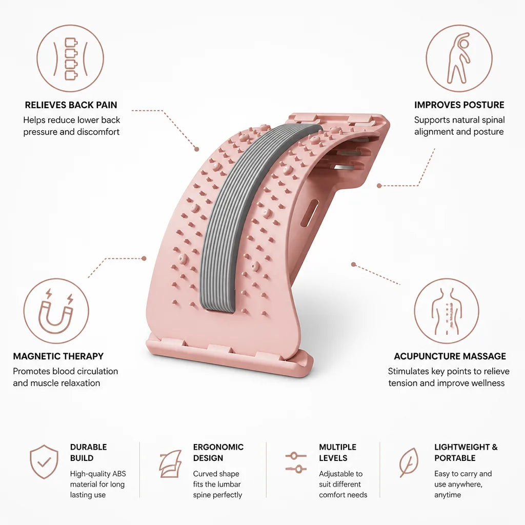 Lumbar Stretcher Magnetic Therapy & Acupressure