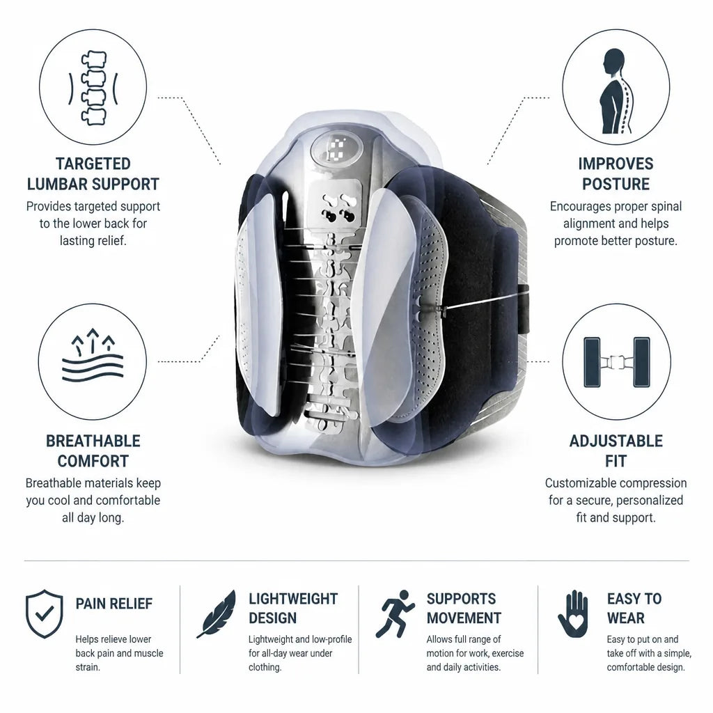 Lumbar Support Belt Adjustable Breathable