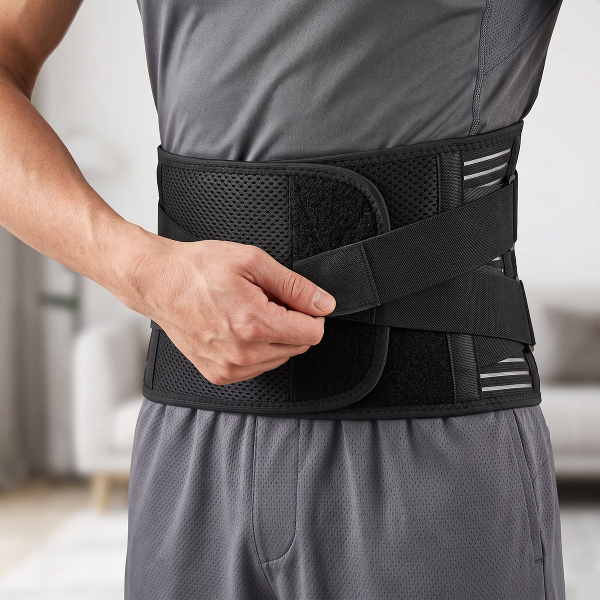 Lumbar Support Belt Adjustable Dual-Compression Straps