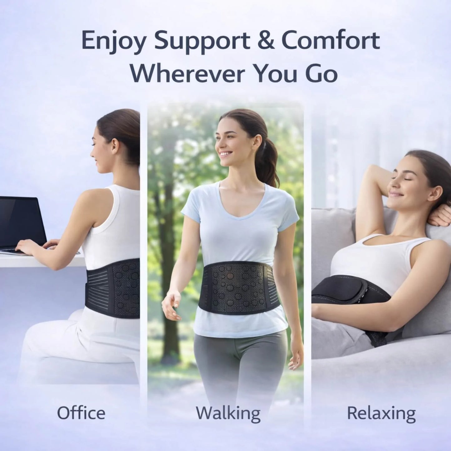 Lumbar Support Belt Double Compression Magnetic Breathable