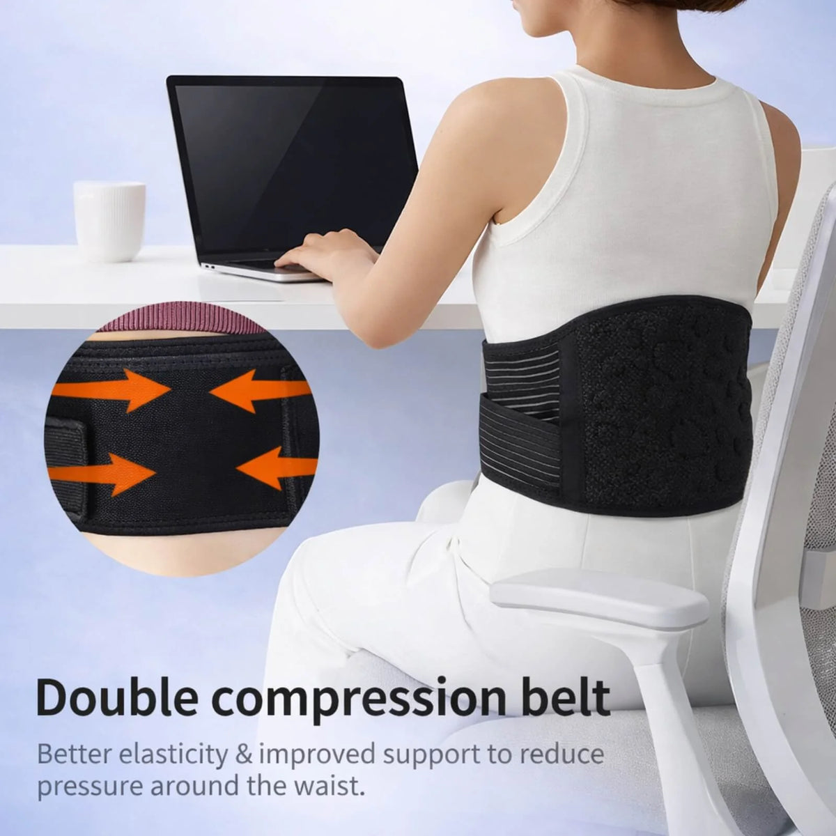 Lumbar Support Belt Double Compression Magnetic Breathable
