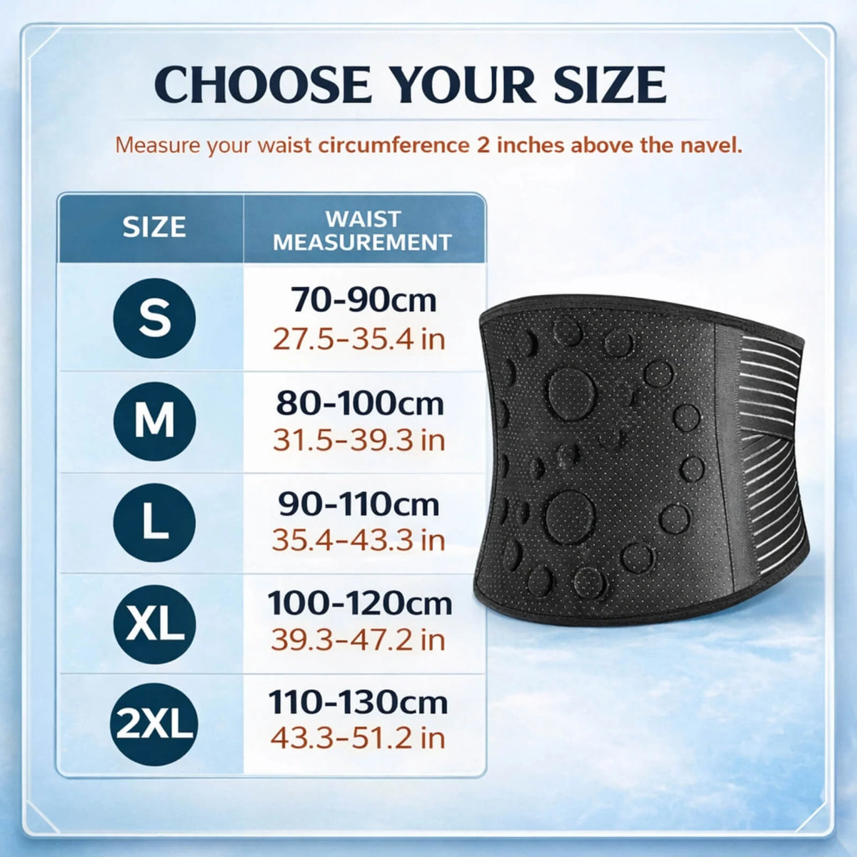 Lumbar Support Belt Double Compression Magnetic Breathable