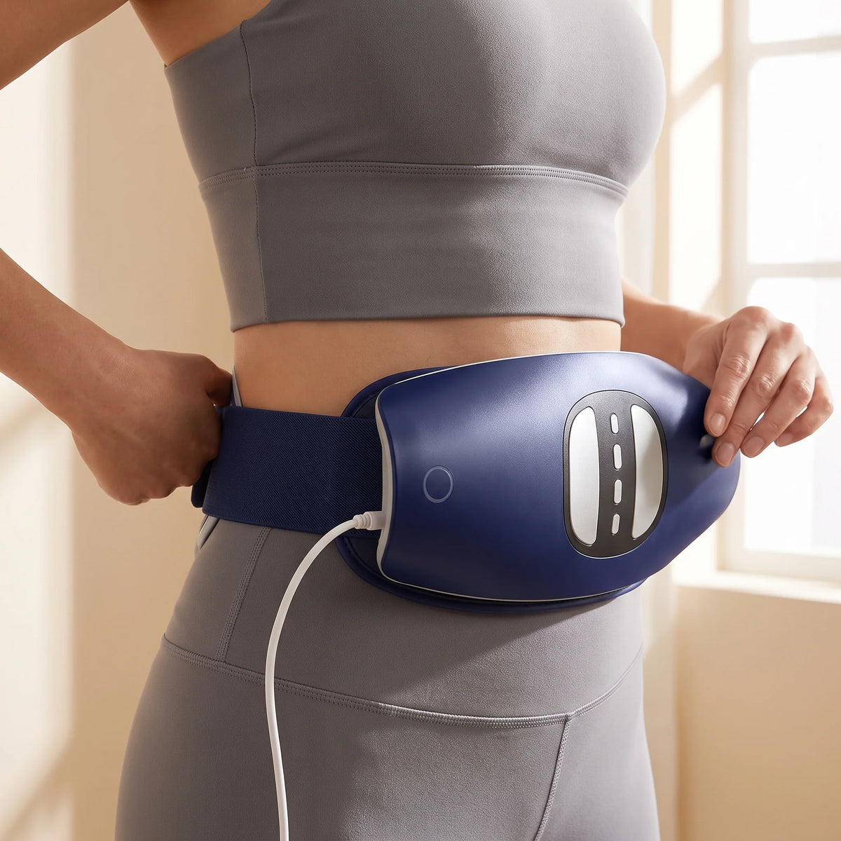 Lumbar Support Belt Inflatable Panel Heat Vibration & Pulse