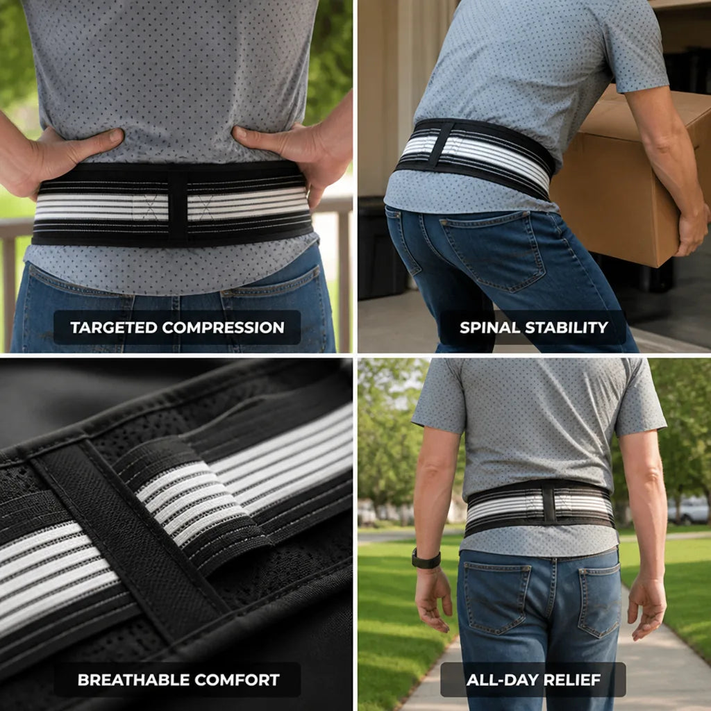 Lumbar Support Belt Targeted Compression & Spinal Stabilization