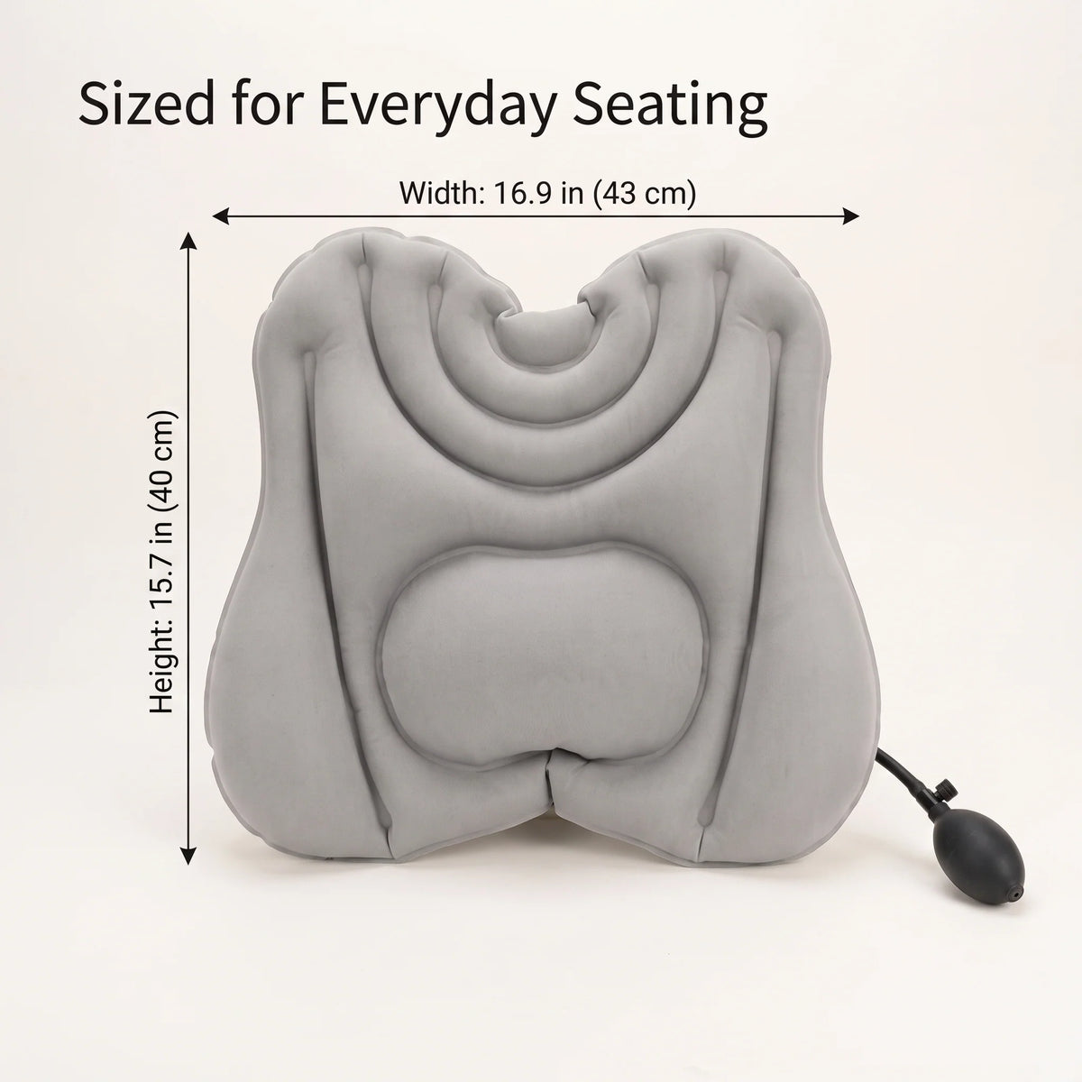 Lumbar Support Cushion Inflatable Dual-Chamber Adjustable Firmness
