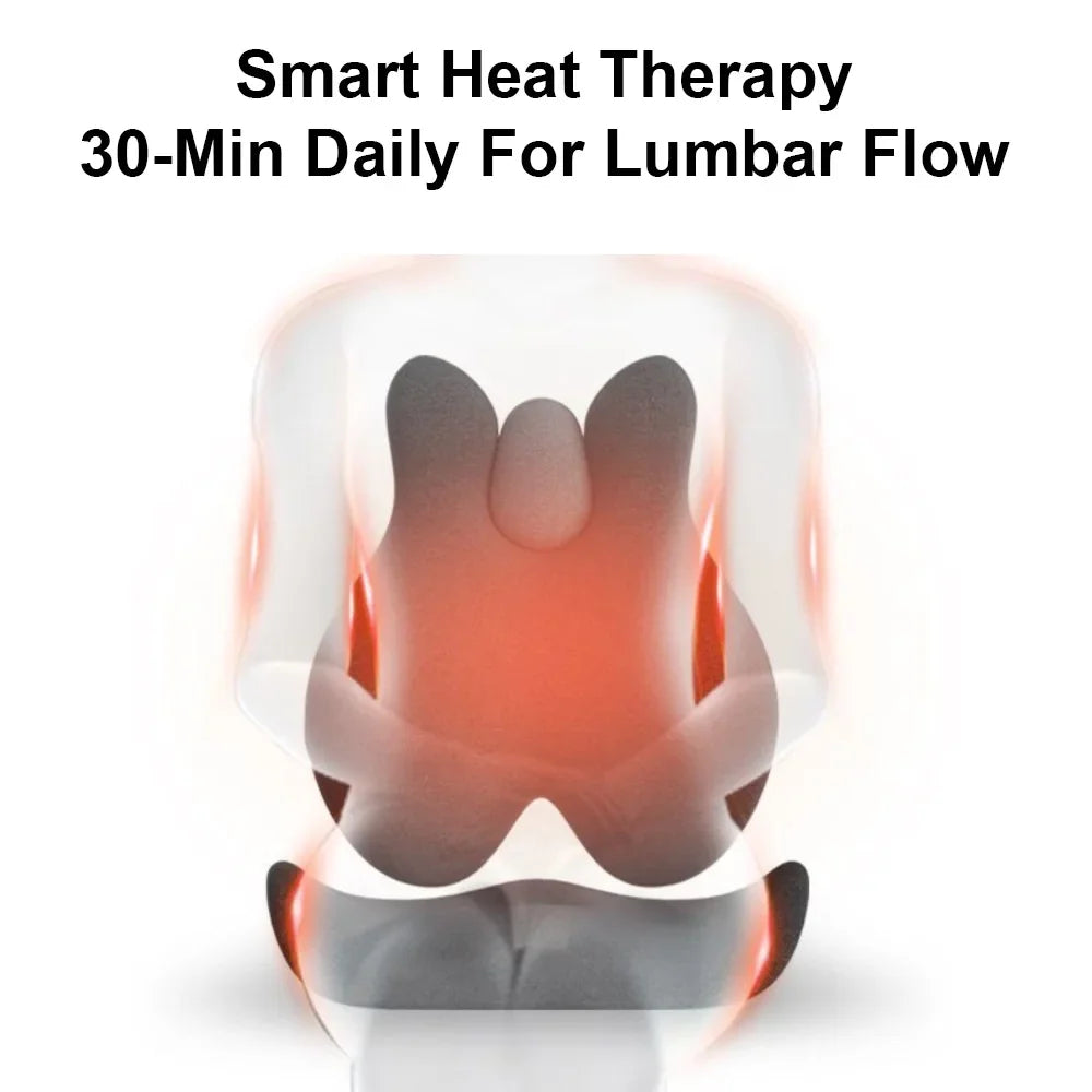 Lumbar Support Pillow Memory Foam Heat & Vibration Massage