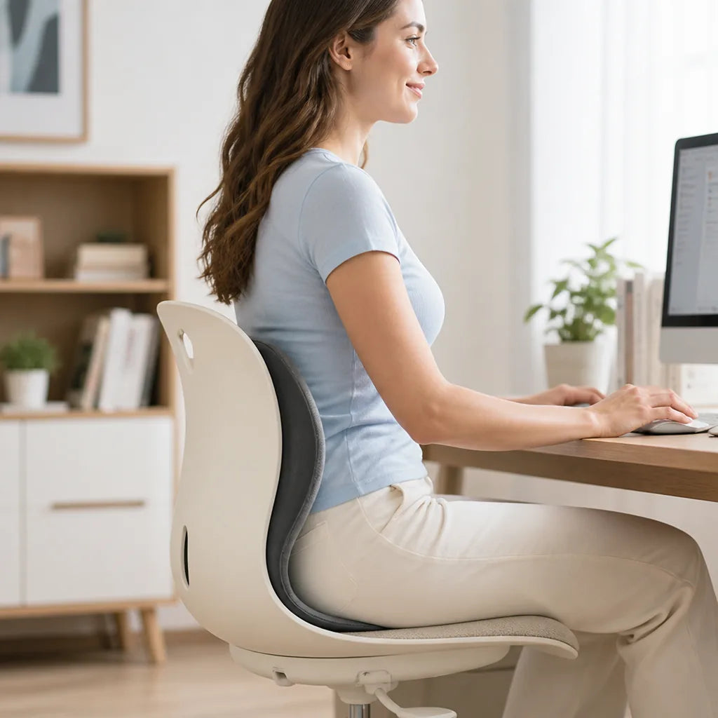 Lumbar Support Seat Cushion Memory Foam Ergonomic Portable