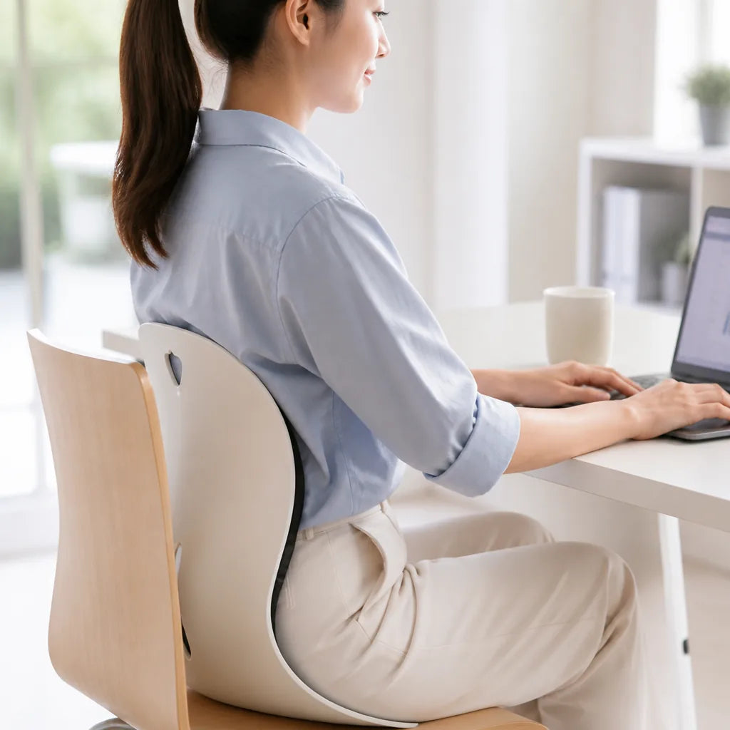 Lumbar Support Seat Cushion Memory Foam Portable Office & Car