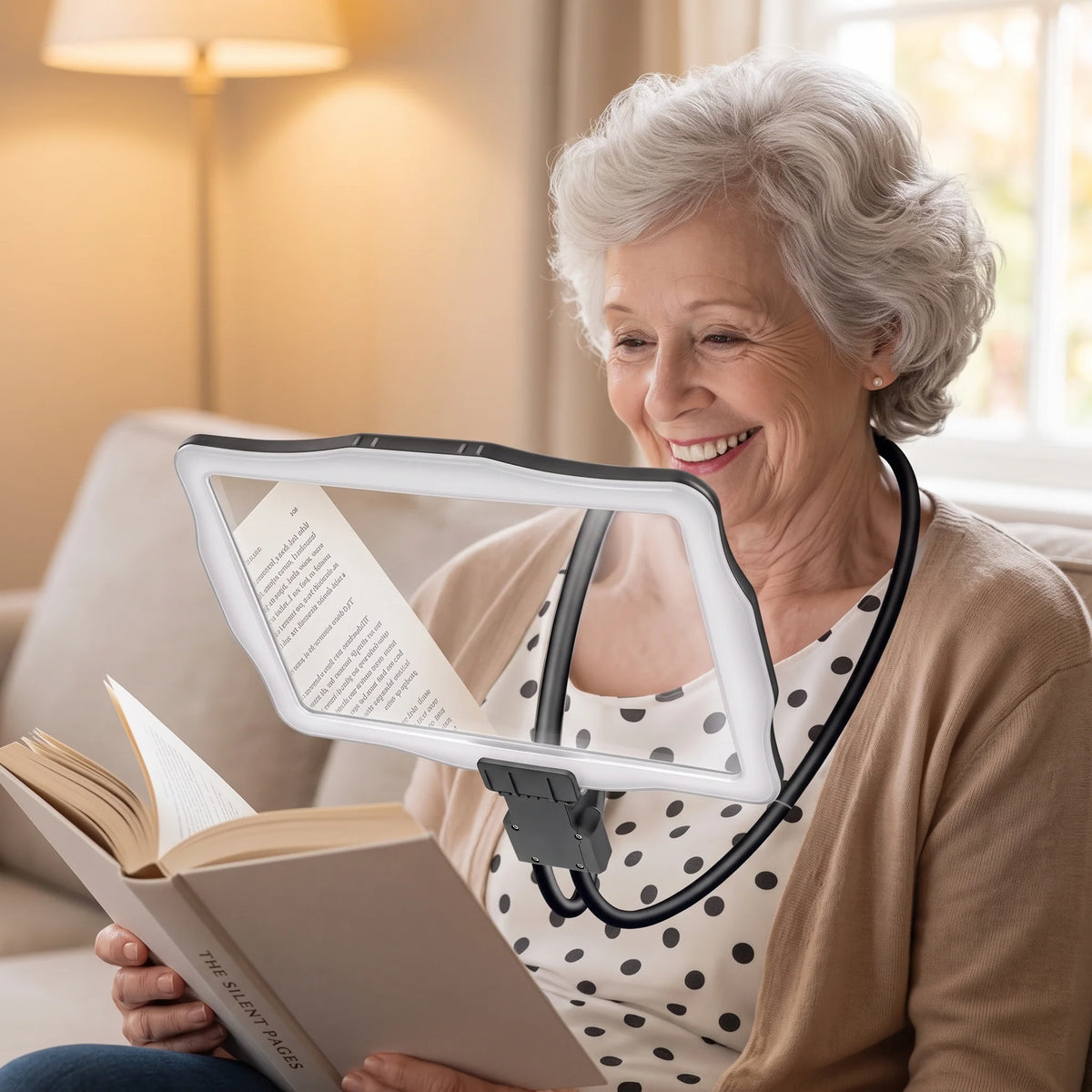 Magnifying Glass Hands-Free 10X 50-LED Gooseneck