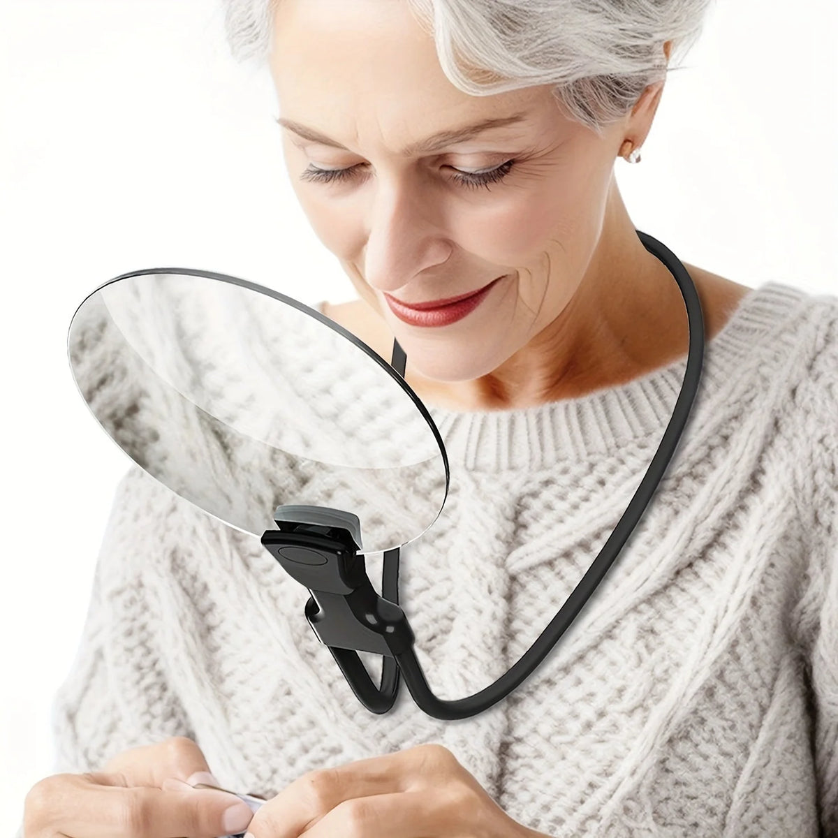 Magnifying Glass Hands-Free 5X Magnification Adjustable Neck Strap