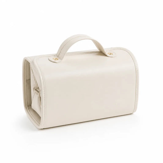 Makeup Bag Detachable Compartments Waterproof PU Leather