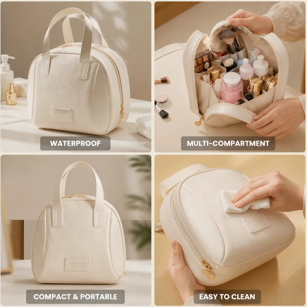 Makeup Bag Multi-Compartment Waterproof Travel Size