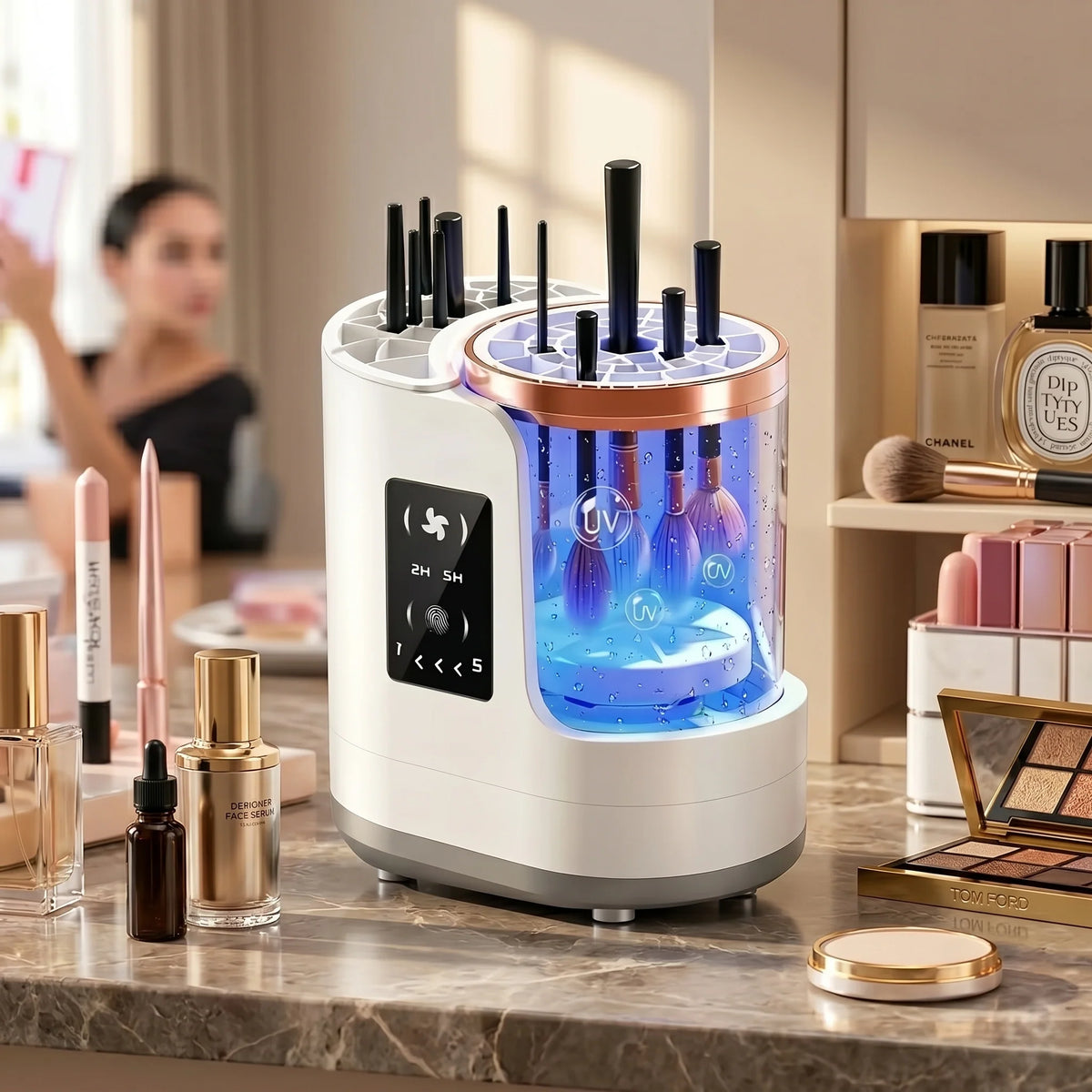 Makeup Brush Cleaner & Dryer Automatic USB-Powered