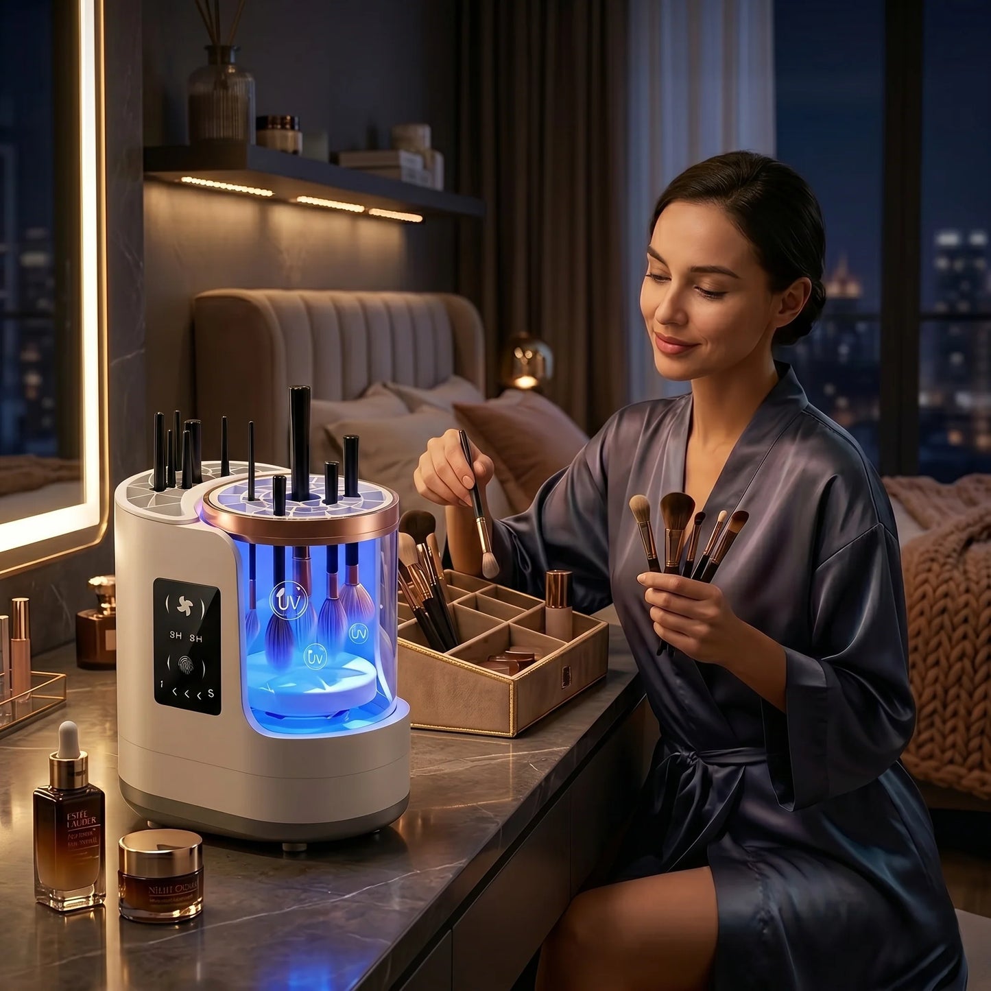 Makeup Brush Cleaner & Dryer Automatic USB-Powered