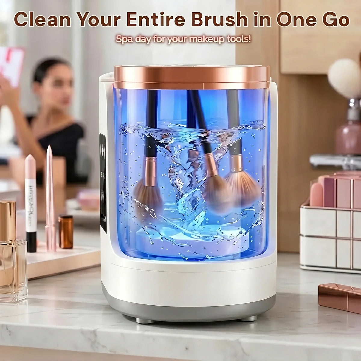 Makeup Brush Cleaner & Dryer Automatic USB-Powered
