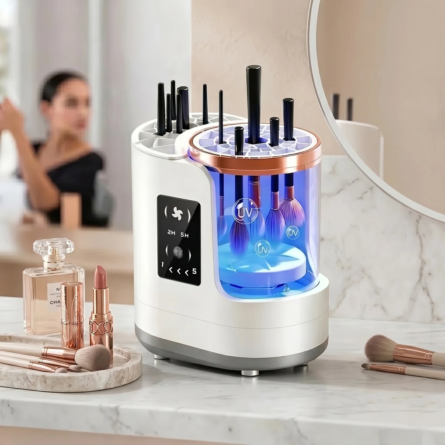Makeup Brush Cleaner & Dryer Automatic USB-Powered