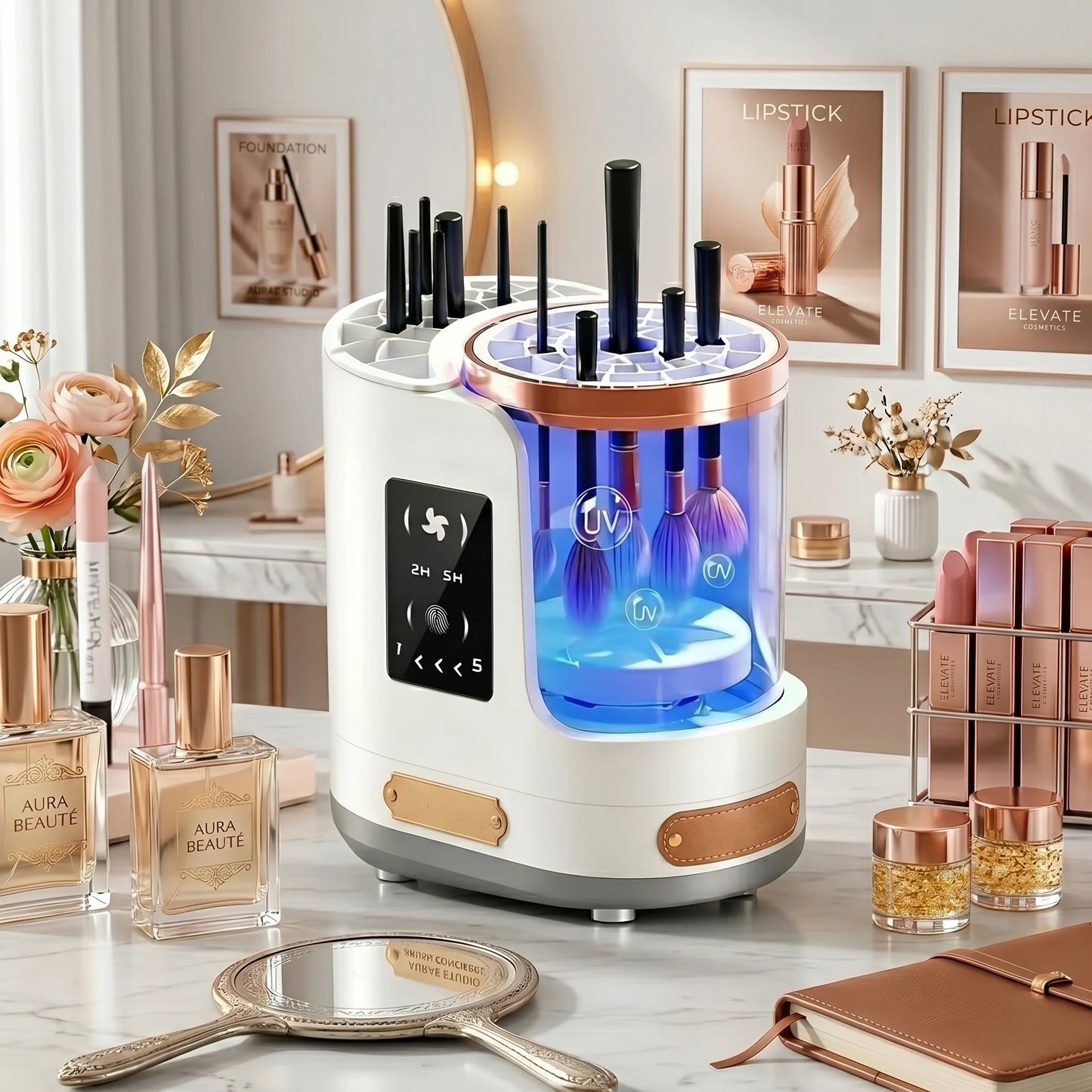 Makeup Brush Cleaner & Dryer Automatic USB-Powered
