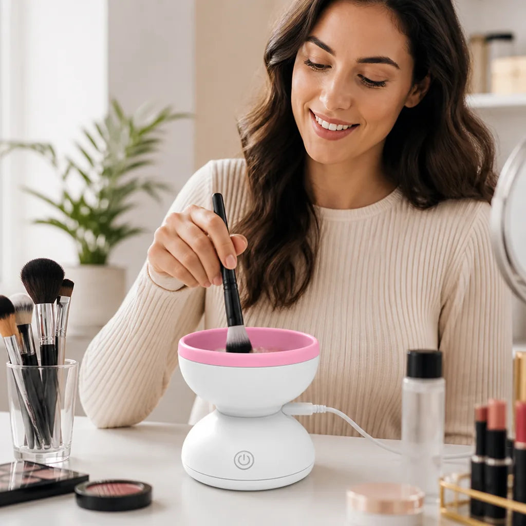 Makeup Brush Cleaner Motorized Spin Quick Clean