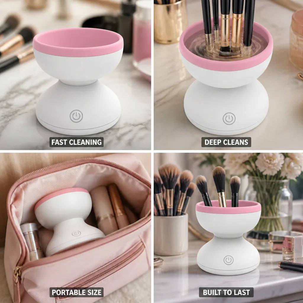 Makeup Brush Cleaner Motorized Spin Quick Clean