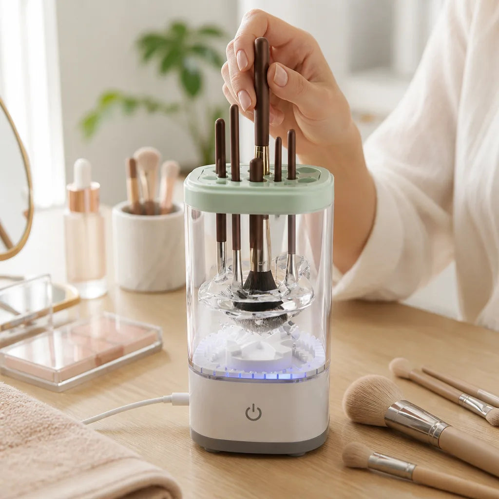 Makeup Brush Cleaner Quick-Dry & UV Disinfection USB-C Rechargeable
