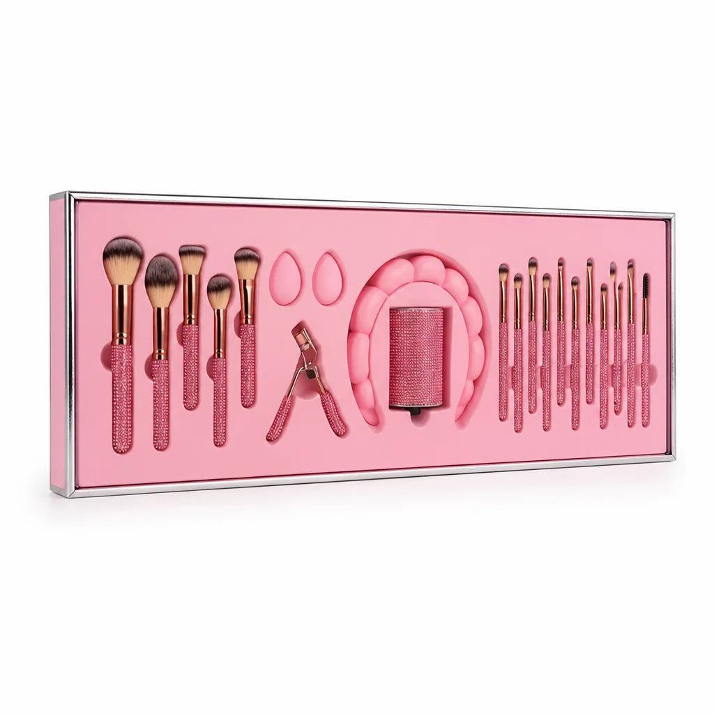 Makeup Brush Set Densely Packed Bristles Ergonomic Handles