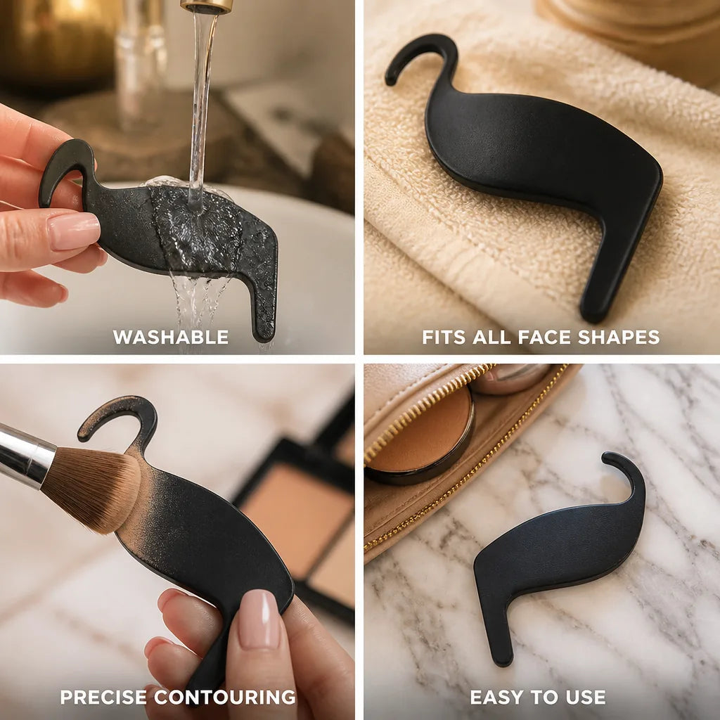 Makeup Contour Tool Pre-Shaped Silicone Fits All Face Shapes