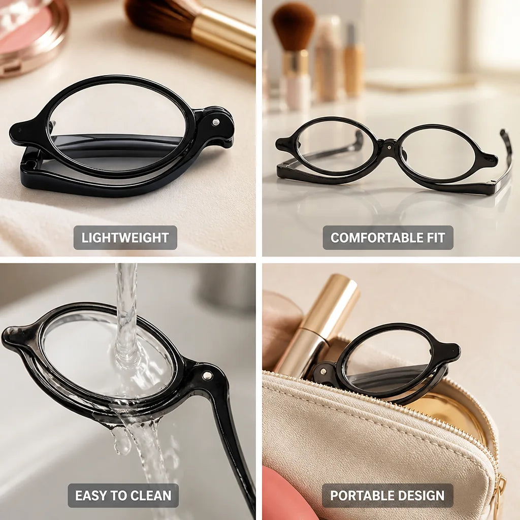 Makeup Magnifying Glasses Hands-Free & Lightweight Up To 4x